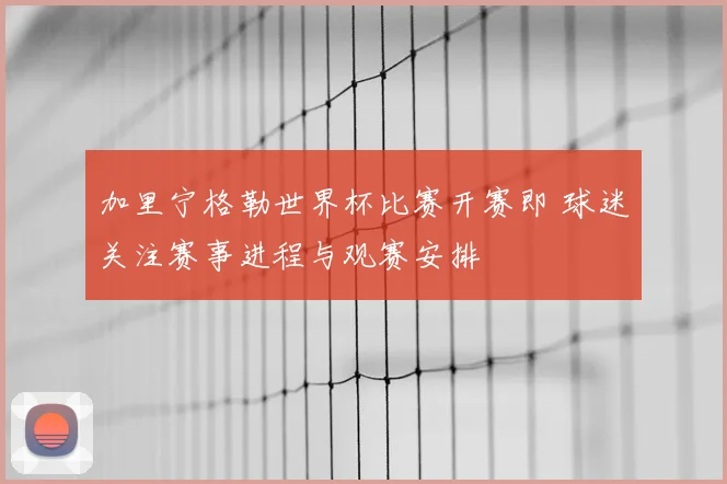 加里宁格勒世界杯比赛开赛即 球迷关注赛事进程与观赛安排